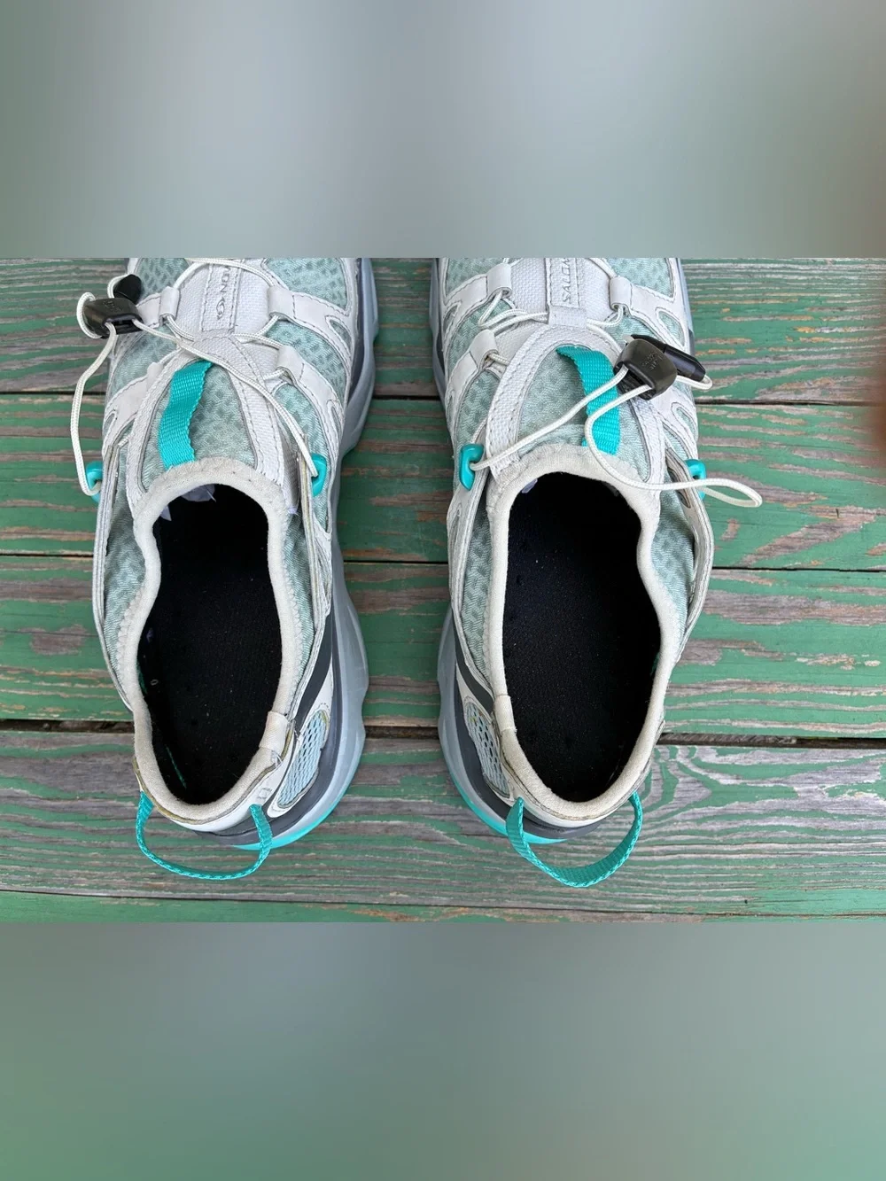 Salomon Gecko Water Shoes Womens Size 8 Cross Country Hybrid Sneakers Aqua Blue